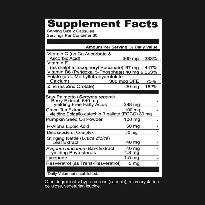 Prostate Formula 14™ Ingredients
