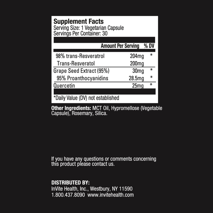 Resveratrol Max Hx Ingredients