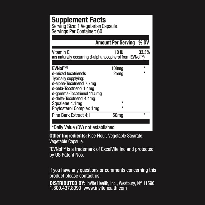 Tocotrienol + Pine Bark Extract Ingredients