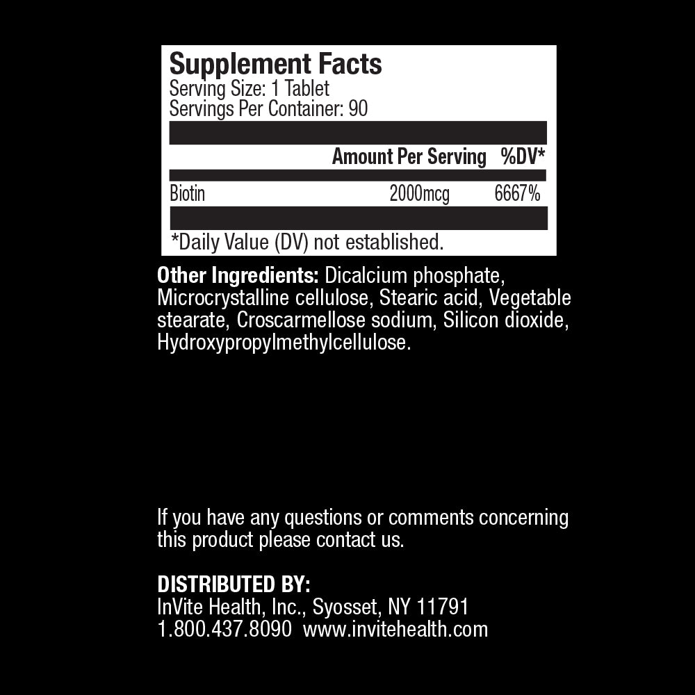 Biotin (Vitamin H) 2000mcg