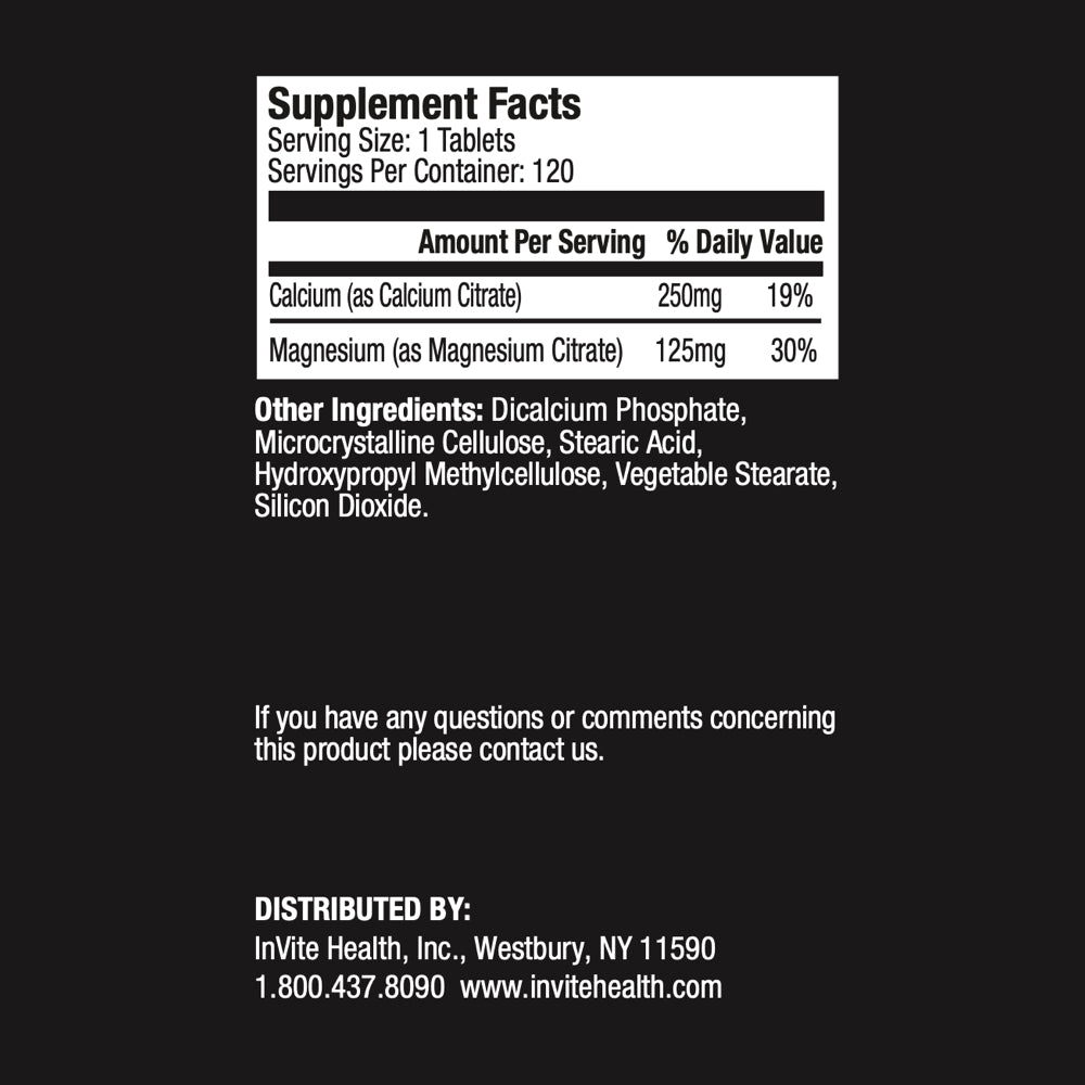 Calcium Magnesium Citrate Ingredients