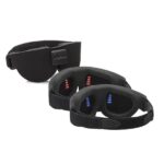 Sleep mask with red/blue light