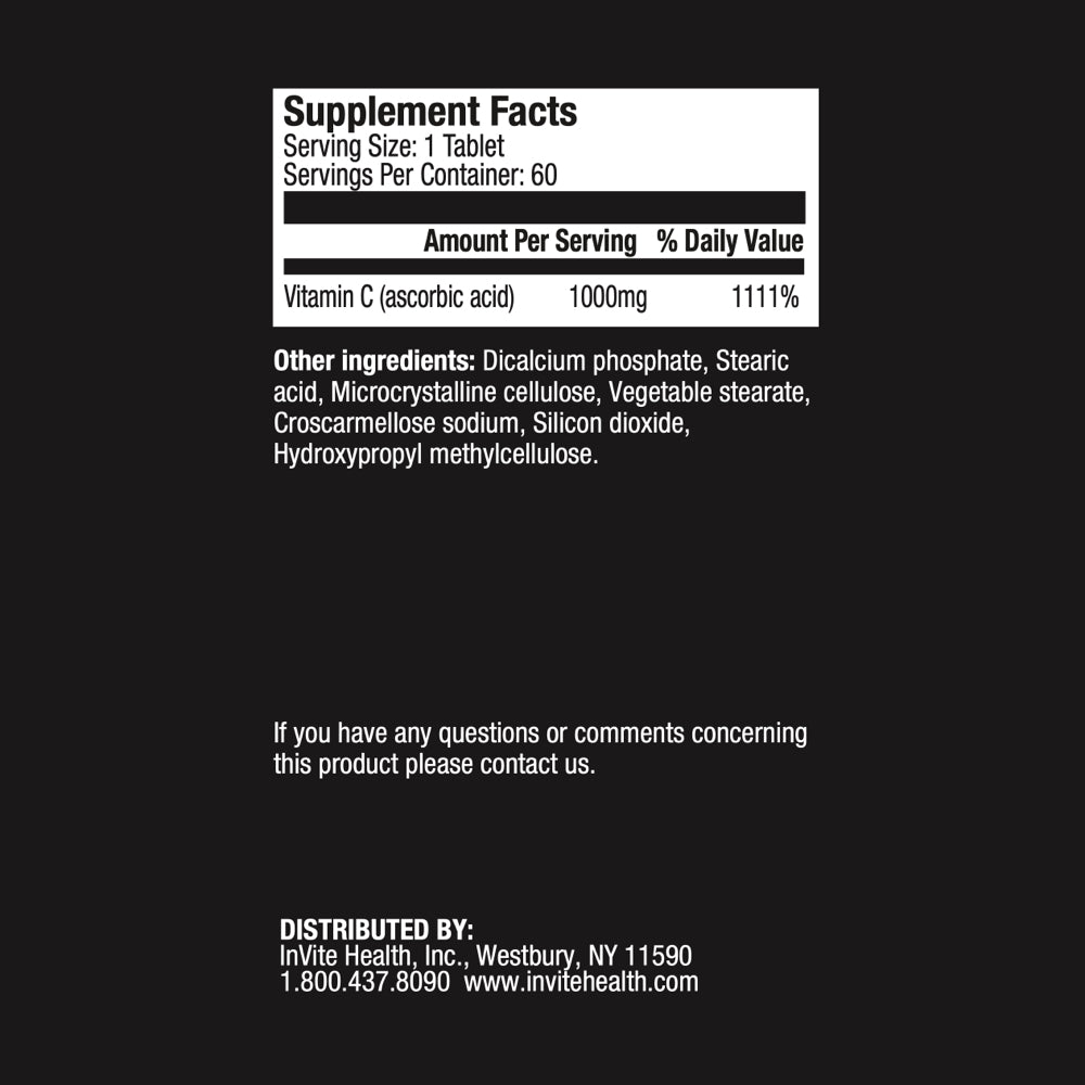 Vitamin C (Ascorbic Acid) 1000 mg Ingredients