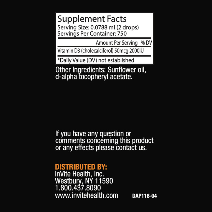 Vitamin D3 Liquid Ingredients
