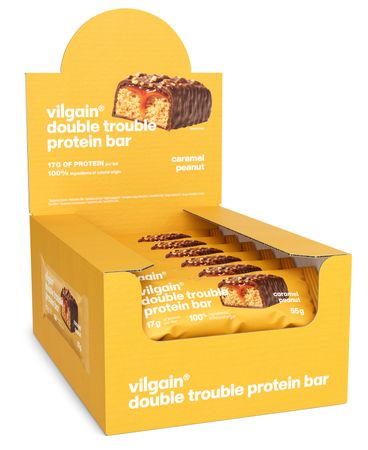 Double Trouble Protein Bar Salted Caramel 1 Box (12 Bars)