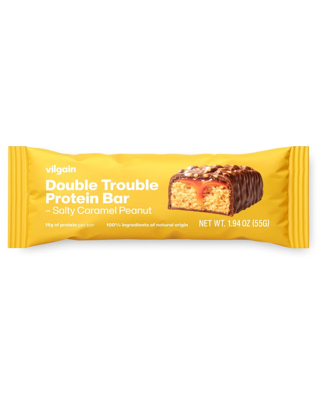 Double Trouble Protein Bar Salted Caramel 1 Box (12 Bars)