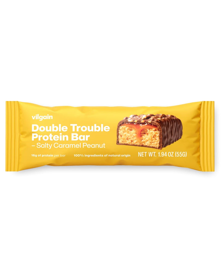 Double Trouble Protein Bar Salted Caramel 1 Box (12 Bars)